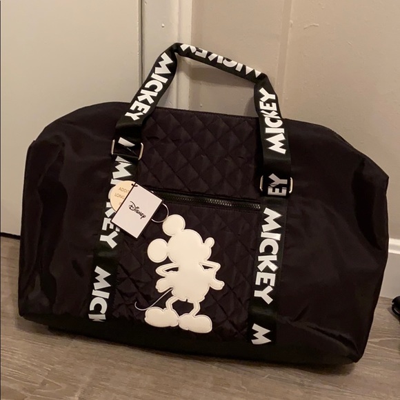 Disney Handbags - Mickey Mouse Weekender Duffle Travel Bag Black NWT